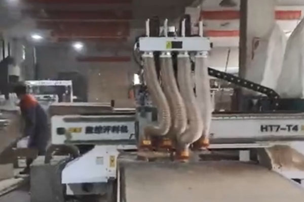 Furniture Factory of Lihong Machinery's 2 NC Cutting Machine Production Line Operation